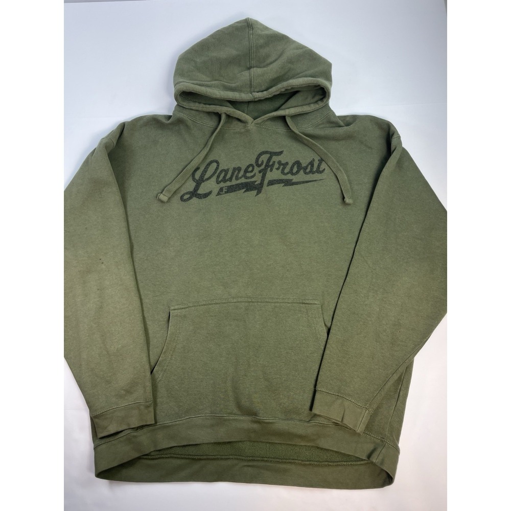 Lane Frost Hoodie Green Spellout Signature Men's Size XL